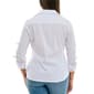 Womens Zac & Rachel 3/4 Bow Sleeve Button Front Blouse - image 2