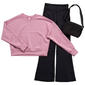 Girls (7-16) Yogalicious(R) Oversized Crew & Flare Leggings w/ Bag - image 1