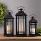 Melrose Traditional Black Metal Lanterns - Set of 3 - image 2