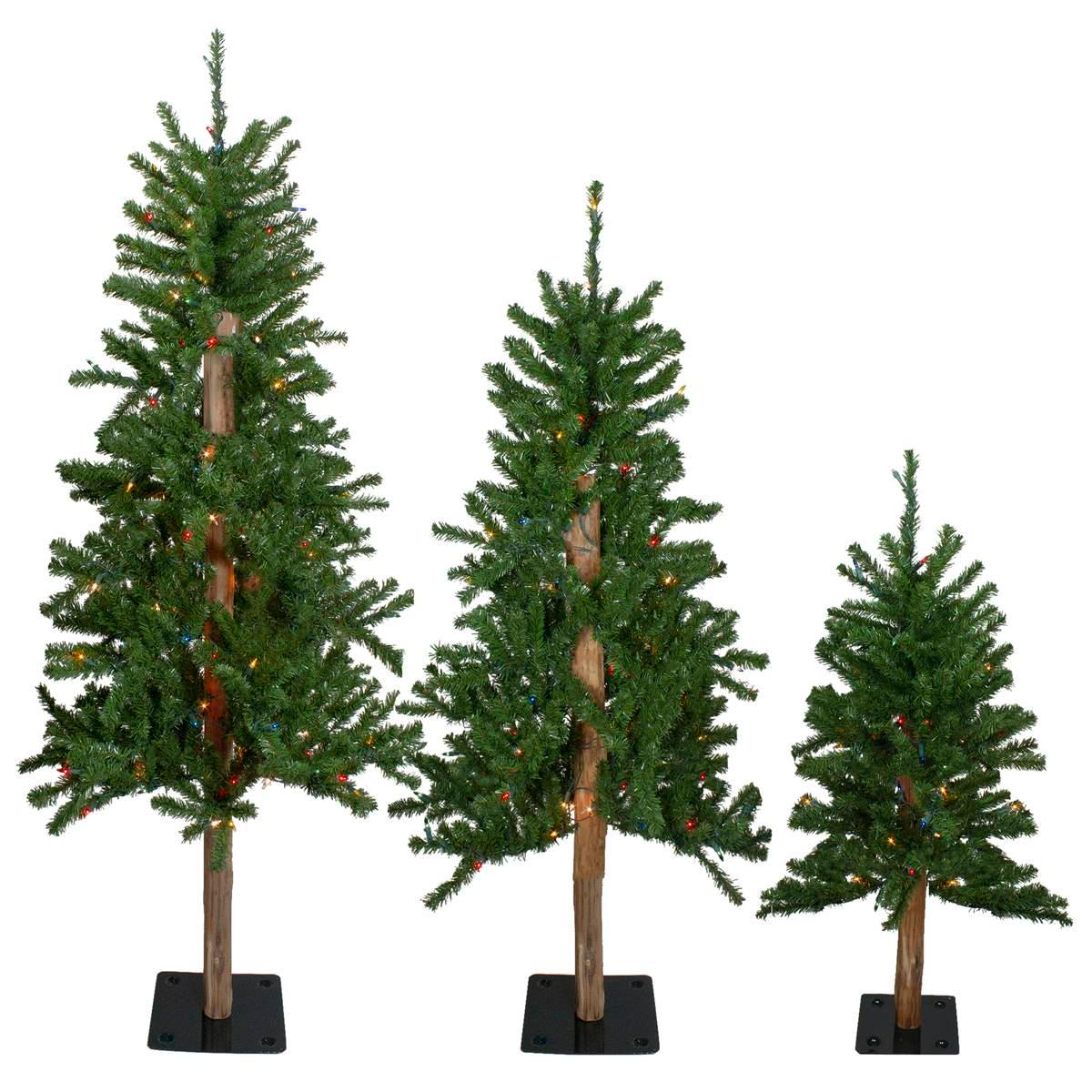 Northlight Seasonal 3pc. Pre-Lit Slim Alpine Artificial...