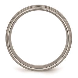 Mens Endless Affection™ 8mm Grooved Satin Edge Wedding Band