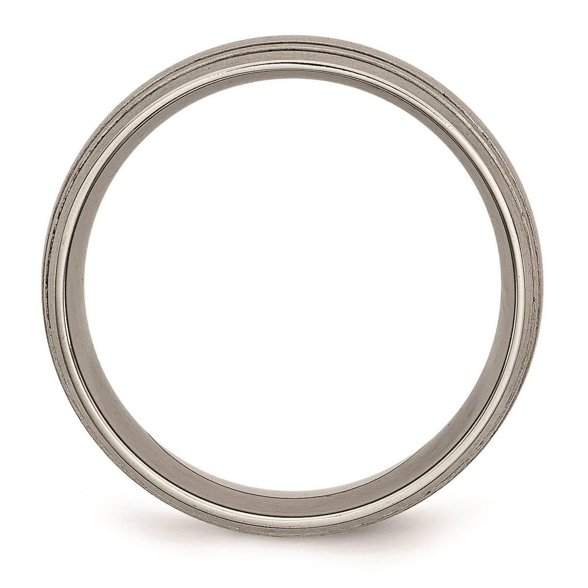 Mens Endless Affection™ 8mm Grooved Satin Edge Wedding Band