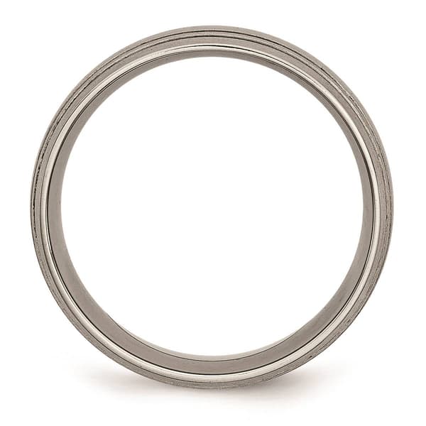 Mens Endless Affection&#8482; 8mm Grooved Satin Edge Wedding Band