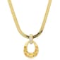 Gianni Argento 1/10ctw. Oval Teadrop Herringbone Necklace - image 1