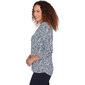 Womens Emaline Key Items 3/4 Sleeve Strap V-Neck Jacquard Blouse - image 4