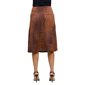 Womens 24/7 Comfort Apparel Brown Geometric Knee Length Skirt - image 2