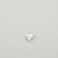 Sterling Silver Floral Cross Heart Locket Pendant Necklace - image 1