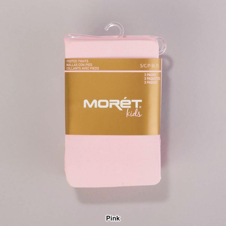 Girls (4-6x) Moret Kids® 3pk. Footed Tights