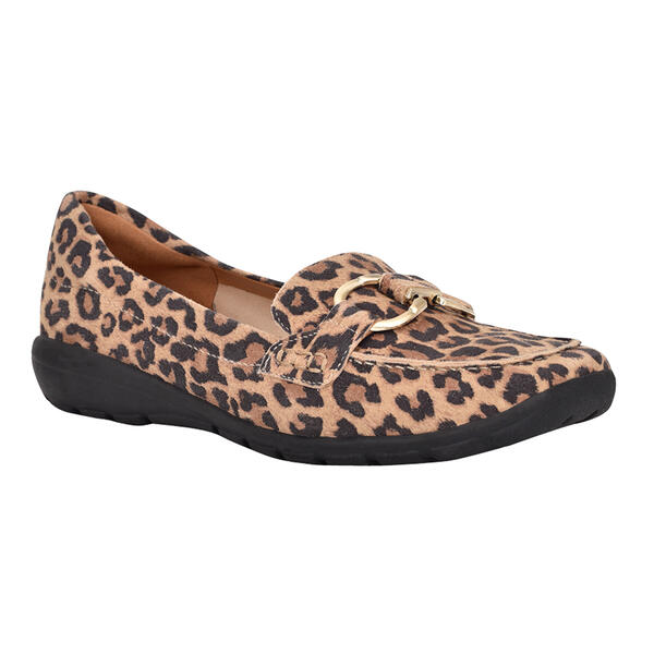 Womens Easy Spirit Avienta Leopard Suede Loafers - image 