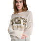 Womens DKNY Jeans Long Sleeve Open Stitch Varsity Logo Sweater - image 5