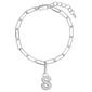 Athra Fine Silver Plated CZ S Initial Bracelet - image 1
