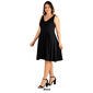 Plus Size 24/7 Comfort Apparel Solid Fit & Flare Pocket Dress - image 3