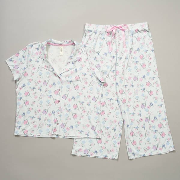 Womens Jessica Simpson Morgan Floral Capri Pajama Set - image 