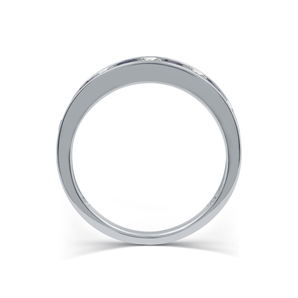 Nova Star® 1/5ctw. Lab Grown Diamond & Blue Sapphire Band Ring