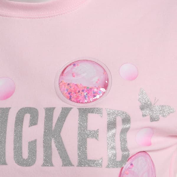 Juniors Plus Freeze Wicked Sweatshirt w/ Bubbles & Star Confetti