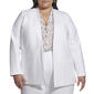 Plus Size Calvin Klein Long Sleeve Cotton Open Front Jacket - image 1
