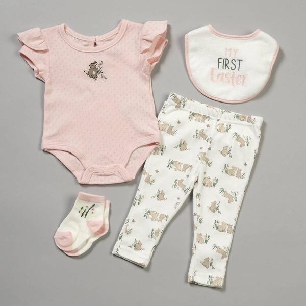 Baby Girl &#40;3-9M&#41; Baby Essentials&#40;R&#41; 4pc. 1st Easter Bunny Set - image 