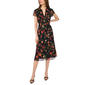 Womens MSK Short Sleeve Print Pintuck Midi - image 1
