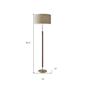 HomeRoots 66in. Brown Floor Lamp With Drum Shade - image 4