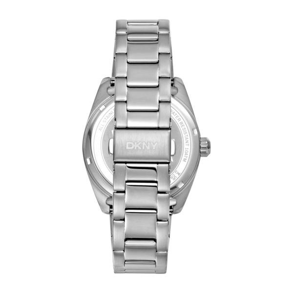 Mens DKNY Day Date Fluted Bezel Bracelet Watch - DK1G141M0015