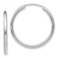Gold Classics(tm) 22mm. 14k White Gold Polished Hoop Earrings - image 1