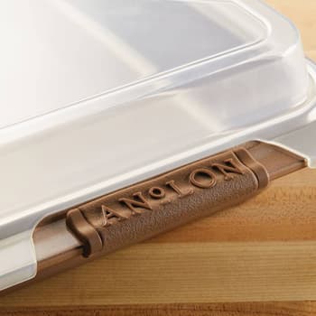 Anolon Advanced Bronze Bakeware 9 x 13 Nonstick Covered Cake Pan with  Silicone Grips