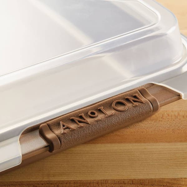 Anolon&#174; Advanced Nonstick Bakeware Cake Pan &Lid & Silicone Grip