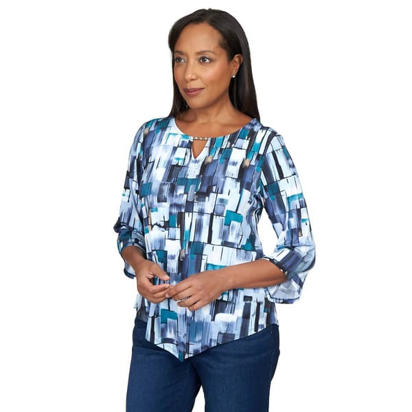 Womens Alfred Dunner Classics Mini Stained Glass Blouse