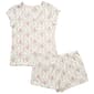 Womens Laura Ashley Short Sleeve Floral Trellis Boxer Pajama Set - image 2