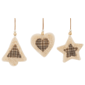 Northlight 3ct. Plush Tree Star & Heart Plaid Christmas Ornaments - image 2
