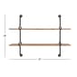 9th & Pike&#174; 2 Tier Metal and Wood Floating Wall Shelf - image 5
