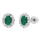 Gemstone Classics(tm) 14kt. White Gold Emerald Oval Earrings - image 1