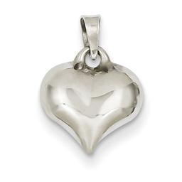 Gold Classics(tm) 14kt. White Gold Puffed Heart Pendant