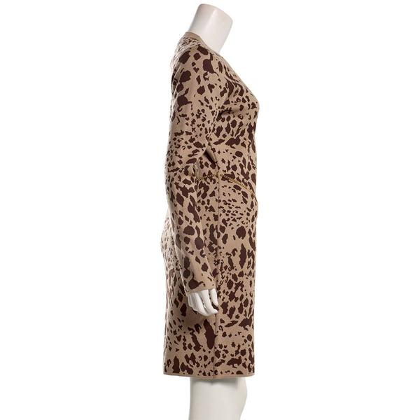 Juniors Madden Girl Jacquard Leopard Crew Neck Sweater Dress
