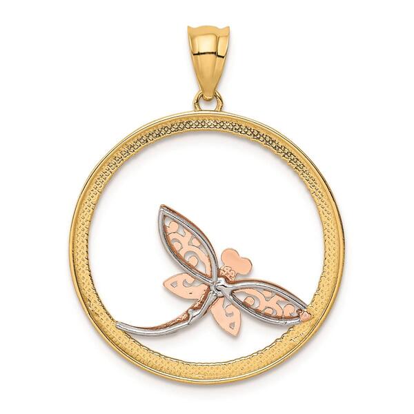 Gold Classics&#8482; 14kt. Two-Tone Dragonfly Pendant
