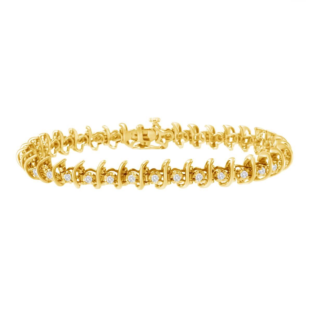 Diamond Classics™ 10kt. Gold Prong Set Diamond Link...