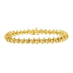 Diamond Classics(tm) 10kt. Gold Prong Set Diamond Link Bracelet