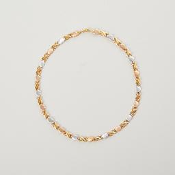 Tri-Color Hugs & Kisses Collar Necklace