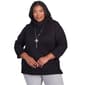 Plus Size Alfred Dunner Drama Queen Cowl Neck Top w/Necklace Top - image 1