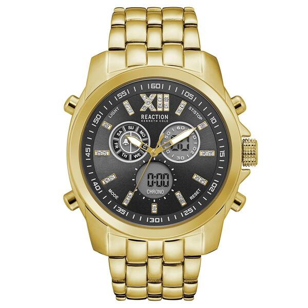 Mens Kenneth Cole&#40;R&#41; Reaction&#40;tm&#41; Gold Bracelet Watch - RK50707001 - image 