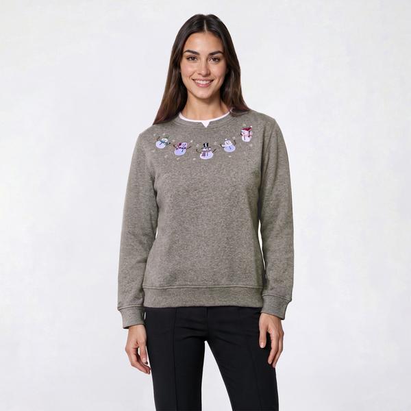 Petite Hasting & Smith Snowman Fairisle Sweatshirt - image 