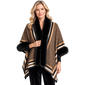 Womens Ali Miles 3/4 Sleeve Pattern With Fur Trim Open Jacket - image 1
