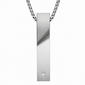 Mens Perry Ellis Two-Tone Stainless Steel & Diamond Bar Pendant - image 1