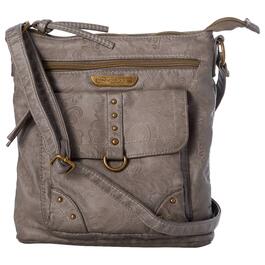 Stone Mountain Handbags Company Store  Nubuck E/W 3 in 1 mini slash and  single zip crossbody by Stone Mountain USA