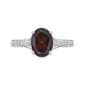Sterling Silver Ring w/ Garnet & White Topaz Gemstones - image 4
