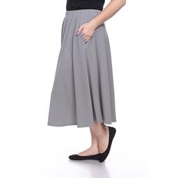 Plus Size White Mark Tasmin Flare Midi Skirt