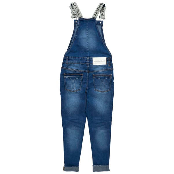 Girls &#40;7-16&#41; Calvin Klein Skinny Denim Overalls