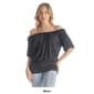 Womens 24/7 Comfort Apparel Short Sleeve Split Shoulder Blouse - image 5