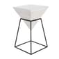 9th & Pike&#40;R&#41; White Metal and Wood Modern Accent Table - image 1
