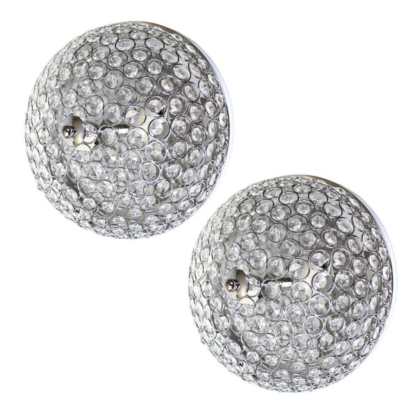 Lalia Home 2pk. Crystal Glam 2 Light Ceiling Flush Mount